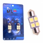   Светодиодная автолампа C5W FEST 31мм SV8,5 - 4 SMD (2шт.)